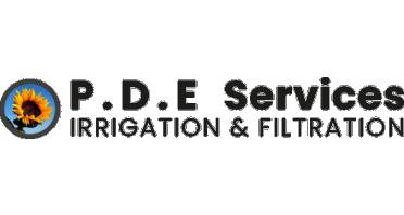P.D.E Services and Irrigation Logo