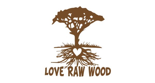Love Raw Wood Logo
