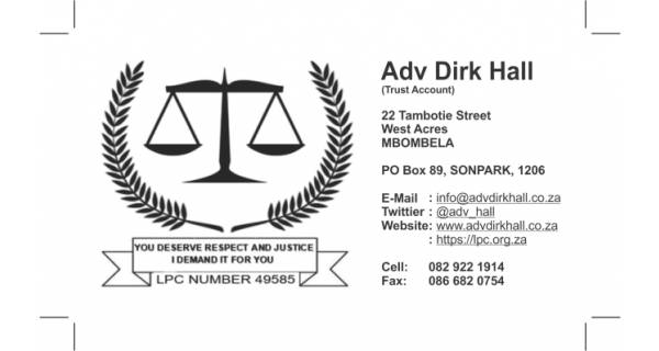 Adv. Dirk Hall Nelspruit Logo