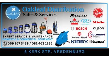 OAKLEAF DISTRIBUTION - COMMERCIAL AND DOMESTIC VACUUM CLEANER SPECIALIST Logo