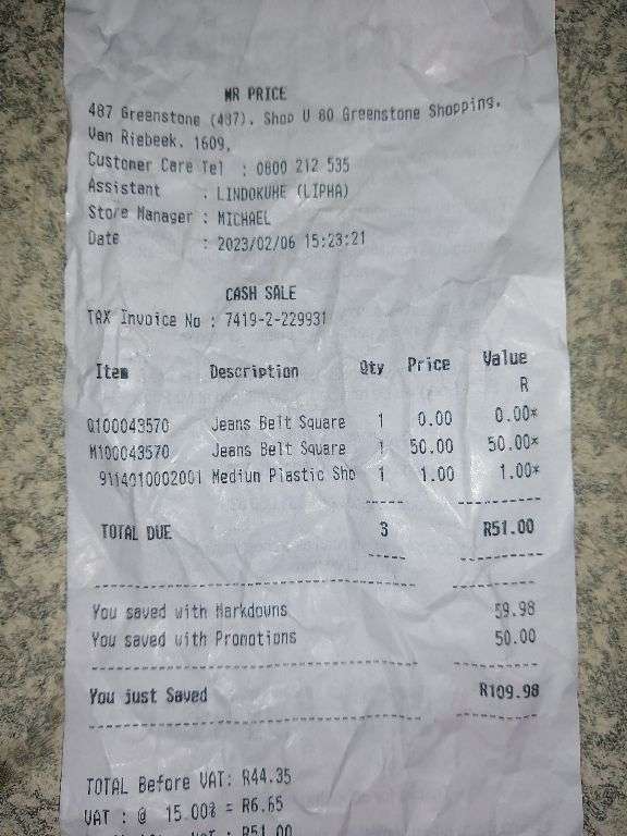 Mr Price Greenstone Edenvale Clothing Phone 011 452 2... Email