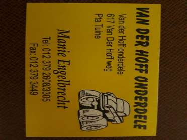 Van Der Hoff Spares Pretoria | Phone 012 379 2... | Email | Contact ...